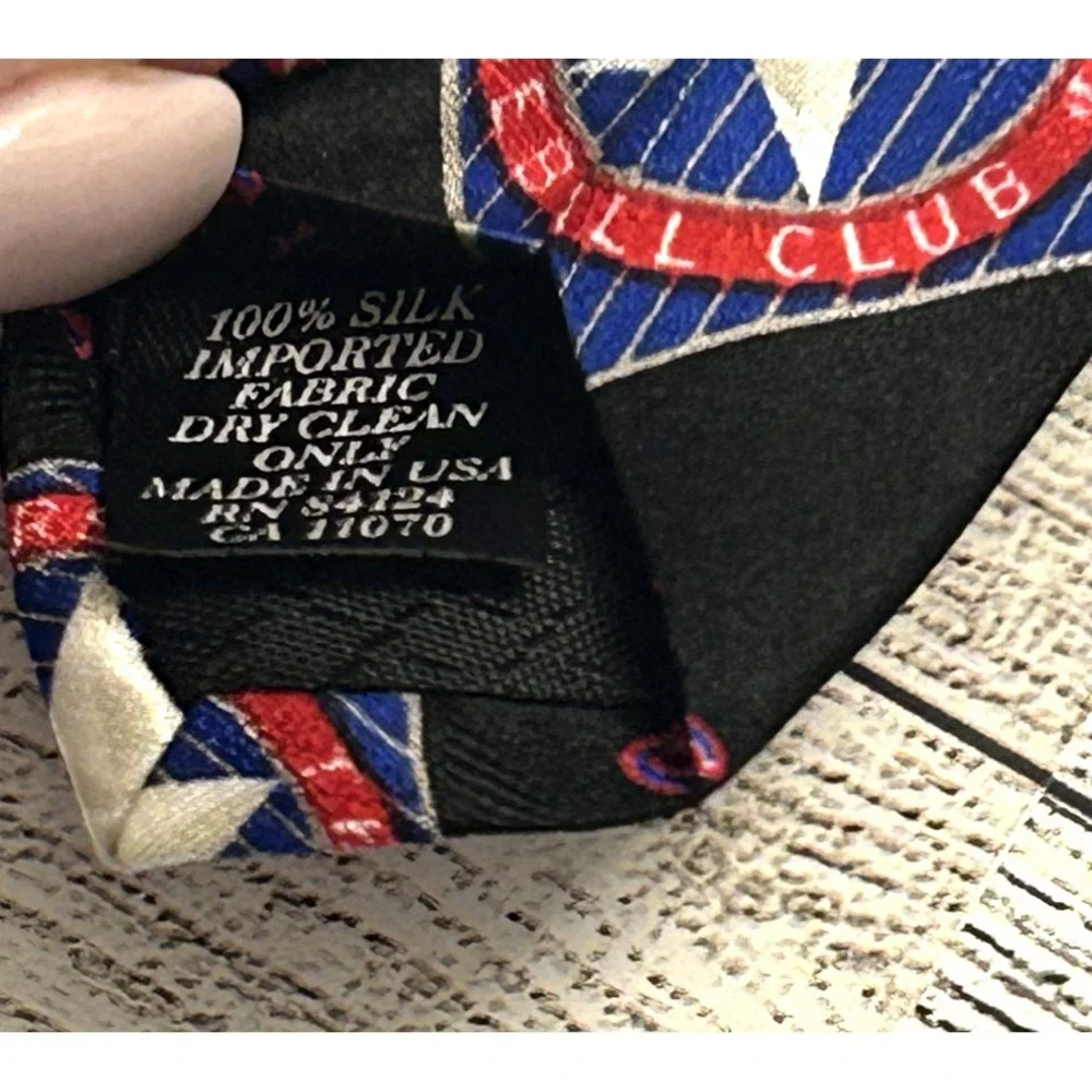Vintage 1997 Ralph Marlin & Co. Texas Rangers‎ MLB Baseball Silk Tie Necktie EUC